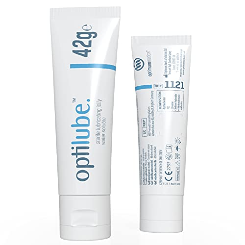OptiLube Tuben (x1) - Steriles Gleitgel in 5g, 42g, 82g und 113g Tuben, wasserlöslich mit einfacher Klappkappe von OPTILUBE