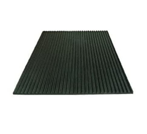 Gummimatte Riefenmatte Gummiläufer 3mm mit Fein Rippen - Rolle 1,20m breit 10m lang schwarz von OPTIMUM
