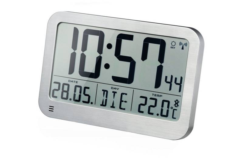 OPTUS Wanduhr OPTUS MyTime MC LCD Wand-/Tischuhr silber 225x150mm von OPTUS