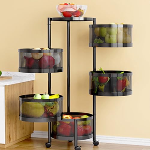 OPULENTHOME 3/4/5 Schichten Kohlenstoffstahl Küchenregal, freistehendes mehrschichtiges, bewegliches, drehbares Regal für Snacks und Aufbewahrung 【Klassisches Schwarz】【Perlweiß】 OPULENTHOME 3/4/5 Schichten Kohlenstoffstahl Küchenregal, freistehendes mehrschichtiges, bewegliches, drehbares Regal für Snacks und Aufbewahrung 【Klassisches Schwarz】【Perlweiß】 von OPULENTHOME