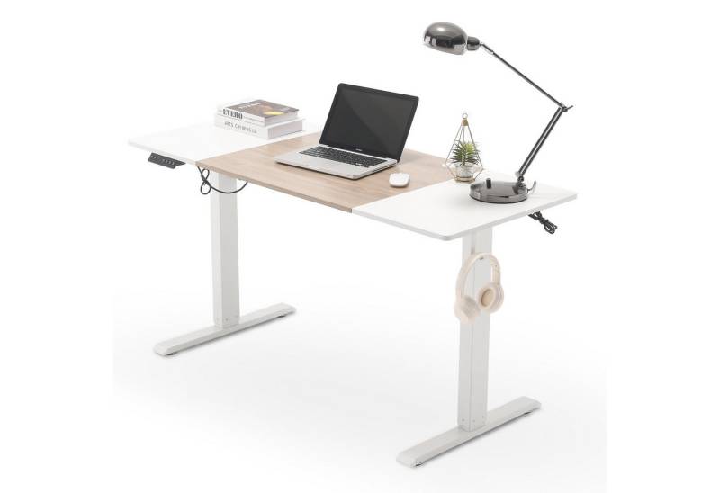 OPULHAUS Schreibtisch 3. Gang Elektrisch höhenverstellbarer Stehschreibtisch Mit Haken (Höhenverstellbar von 72 cm bis 114 cm Mit LED-Höhenanzeige Bildschirm), multifunktionaler Schreibtisch für Büro Arbeitszimmer Wohnzimmer von OPULHAUS