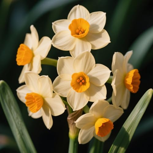 Narzissen Rhizome/Frische Narzissen-mehrjährig winterhart/Zimmer-/Balkon-/Schreibtisch-/Topfpflanze-4 Rhizome-H von OPVDJD
