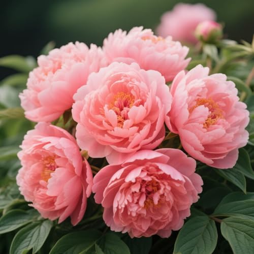 Pfingstrosen/Pfingstrosen Rhizome-Winterharte Mehrjährige/Robust und langlebig,mit leuchtend rosa/roten Blüten-4 Rhizome-C von OPVDJD