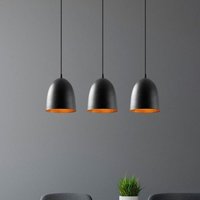 [NEUWERTIG] B-Ware Opviq Hängeleuchte Pendelleuchte Tattoo 6173 Schwarz Metall Dreiflammig Linear von OPVIQ