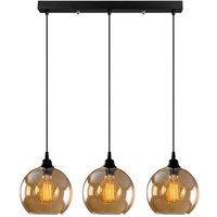[NEUWERTIG] Opviq Hängelampe Gold 022 Hängeleuchte Leuchte Lampe 3 Flammig Linear Glas ø2620 B-Ware von OPVIQ