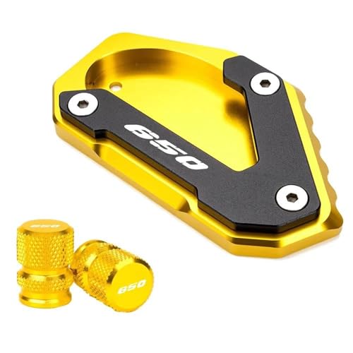 OPYJRL Halterungszubehör Motorradzubehör Aluminiumständerfüße Seitenständer Vergrößerte Pads Für Suzuki Für V-Strom 650 XT 650 DL650 2004-2024(Style 3) von OPYJRL