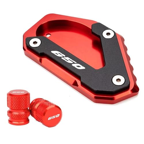 OPYJRL Halterungszubehör Motorradzubehör Aluminiumständerfüße Seitenständer Vergrößerte Pads Für Suzuki Für V-Strom 650 XT 650 DL650 2004-2024(Style 5) von OPYJRL