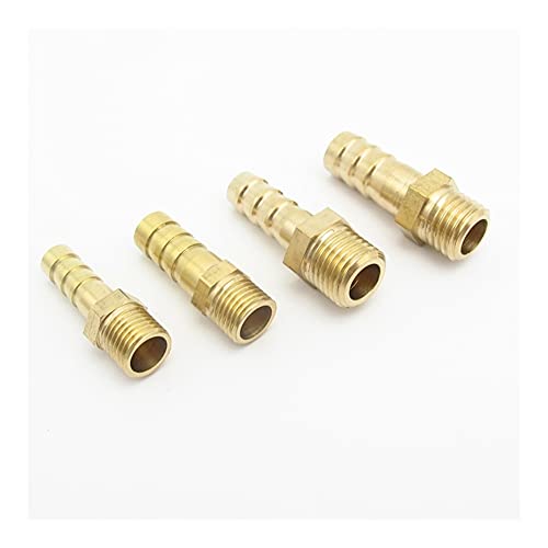 OPYTR Rohrverschraubung 4mm 6mm 8mm 10mm 12mm OD Schlauch Barb X M8 M10 M12 M14 M16 M18 Metrisch Müllgewinde Messing Pipe Fast Connector Adapter Splicer Push-to-Connect (Größe : M12x1.5 to 6mm) von OPYTR