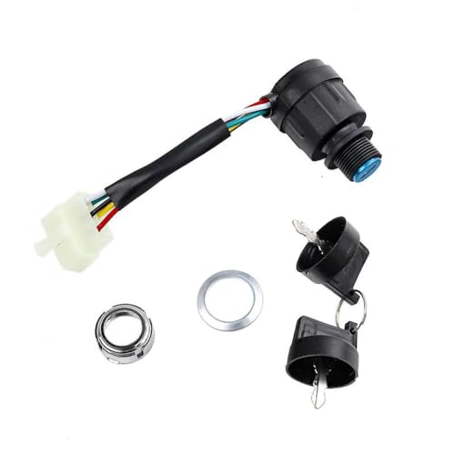 4 -Hub -Motorrad 5 Drahtweg Dieselgenerator Gasmotor Zündstartschließschalter Kombination mit 2 wasserdichtem kompatibel mit universellen Modellen(Schwarz) von OPsnvETkg