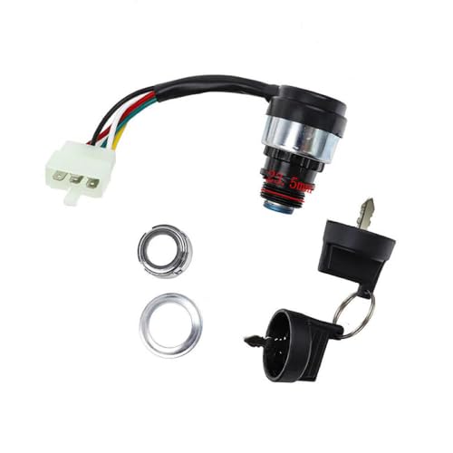 4 -Hub -Motorrad 5 Drahtweg Dieselgenerator Gasmotor Zündstartschließschalter Kombination mit 2 wasserdichtem kompatibel mit universellen Modellen(Schwarz Silber) von OPsnvETkg
