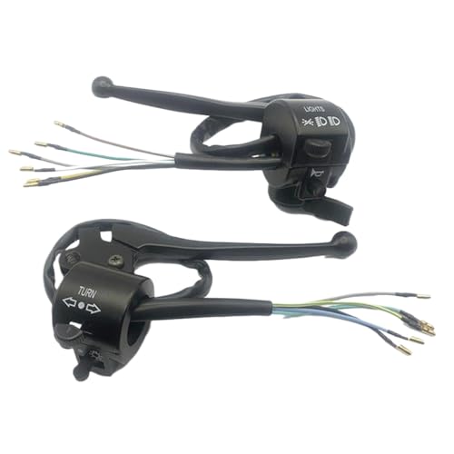 Kompatibler Lenkerschalter Kupplungsbremshebel Set für Jincheng AX100 Motorcycle Links Right Burn Control(Links und rechts) von OPsnvETkg