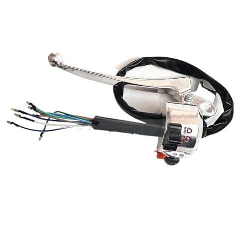 Motorrad -Lenker -Steuerungsschalter linke rechte Seite kompatibel mit JL70 JH70 CD70 C70 -Modellen Passt Jialing Dayang Lifan 70ccm Bikes Dimmer Light Turn Switch(Silber links) von OPsnvETkg