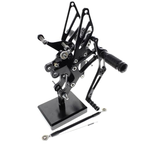 OPsnvETkg Kompatibel mit YZF R1 YZF-R1 YZFR1-Motorradmodellen 1998 1999 2000 2001 2002 2003 Quick Shifter Heckset Einstellbarer Fußlauf-Footramp-Aftermarket-Austausch(Silber) von OPsnvETkg