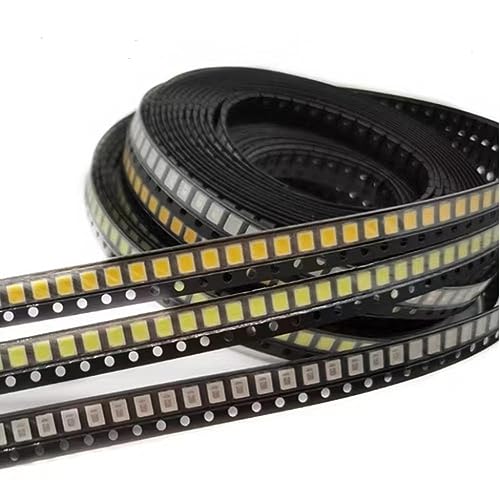 OPyCos 500 Stück SMD LED 2835 5730 Chip 0,5W 1W 3V 6V 9V 18V 30V Weiß 4000K 120LM Oberflächenmontage PCB Lampe mit Leuchtdiode (Color : White, Size : 2835 1W 9V 100MA) von OPyCos