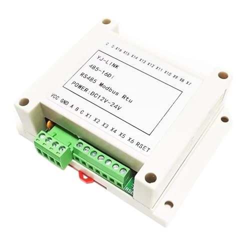 RS485 Modbus RTU Modul mit 16 Kanälen, isolierter digitaler Eingang, NPN PNP Schalter, digitaler Kollektor, DC 12V 24V 485-16DI(NPN) von OQEGRGTT