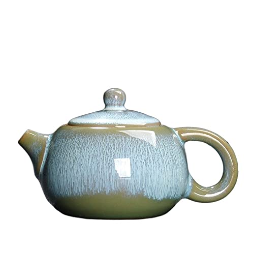 OQHAIR Camping-Wasserkocher, Exquisite Teekanne mit Sternglasur, 250 ml, Keramik-Kung-Fu-Teekanne, Teekessel, Teeset, Porzellan-Teekanne, traditionelles chinesisches Teegeschirr (grün) von OQHAIR