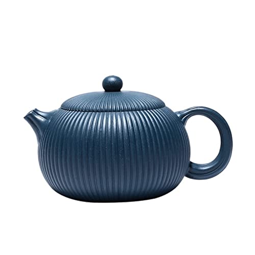 OQHAIR Campingkessel, 250 ml, Yixing, berühmte Teekannen aus violettem Ton, handgefertigt, gestreift, Xishi-Teekanne, Roherz, Azure Mud Beauty Kettle, authentisches Zisha-Teeset OQHAIR Campingkessel, 250 ml, Yixing, berühmte Teekannen aus violettem Ton, handgefertigt, gestreift, Xishi-Teekanne, Roherz, Azure Mud Beauty Kettle, authentisches Zisha-Teeset von OQHAIR