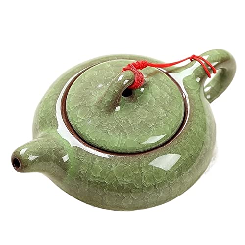 OQHAIR Campingkessel, traditionelle chinesische Teekanne mit Eisrissglasur, Elegantes Design, Teeservice, rote chinesische Teekanne, kreative Geschenke (02) von OQHAIR