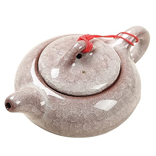 OQHAIR Campingkessel, traditionelle chinesische Teekanne mit Eisrissglasur, Elegantes Design, Teeservice, rote chinesische Teekanne, kreative Geschenke (04) von OQHAIR