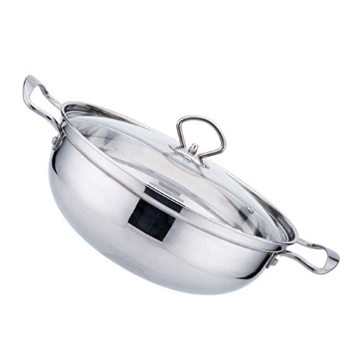 OQHAIR Kochutensilien aus Edelstahl, Hot Pot, Suppentopf, Suppentopf, Edelstahlpfanne für den Alltag, Bratpfanne, Schmortopf, Bratpfanne, Dampfgarer, Wok OQHAIR Kochutensilien aus Edelstahl, Hot Pot, Suppentopf, Suppentopf, Edelstahlpfanne für den Alltag, Bratpfanne, Schmortopf, Bratpfanne, Dampfgarer, Wok von OQHAIR