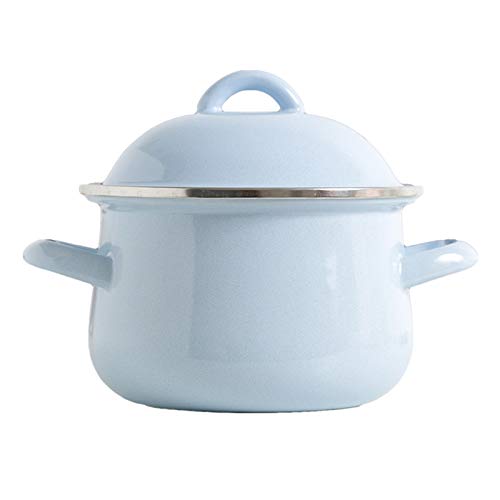OQHAIR Milchtopf Emaille Suppentöpfe mit Deckel Küche Kochen Milch Suppentopf Brei Topf/Blau OQHAIR Milchtopf Emaille Suppentöpfe mit Deckel Küche Kochen Milch Suppentopf Brei Topf/Blau von OQHAIR
