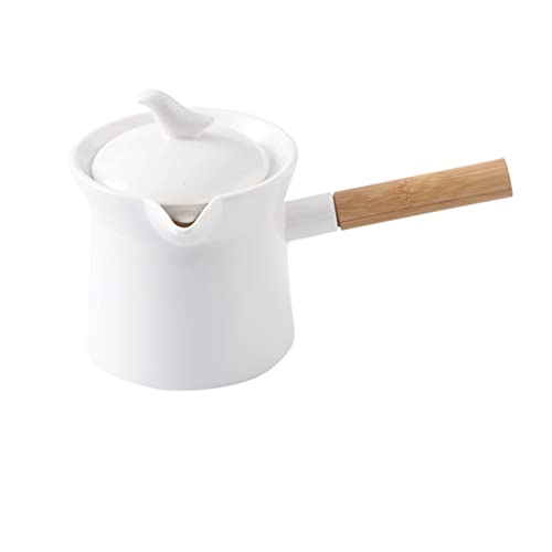 OQHAIR Teekanne Weiße Keramik Teekanne Teekanne Für Tee Kaffeekanne Wasserkocher Porzellan Teekannen Mit Holzgriff Milchtopf Mit Deckel Kochtopf OQHAIR Teekanne Weiße Keramik Teekanne Teekanne Für Tee Kaffeekanne Wasserkocher Porzellan Teekannen Mit Holzgriff Milchtopf Mit Deckel Kochtopf von OQHAIR