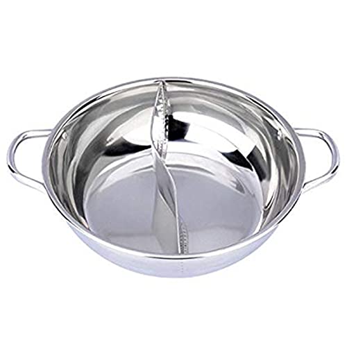 OQHAIR Topf Edelstahltopf Hotpot Induktionsherd Gasherd Kompatibler Topf Home Küche Kochgeschirr Suppenkochtopf Twin Divided OQHAIR Topf Edelstahltopf Hotpot Induktionsherd Gasherd Kompatibler Topf Home Küche Kochgeschirr Suppenkochtopf Twin Divided von OQHAIR