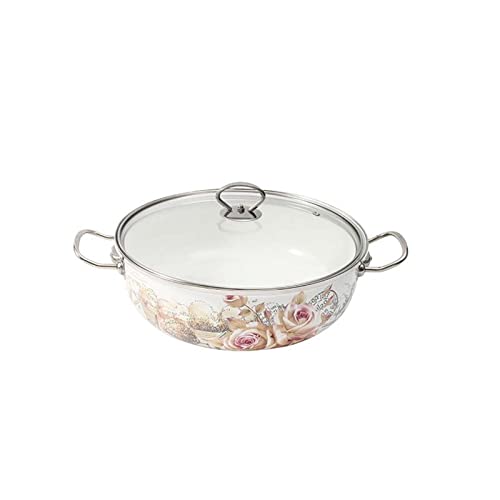 OQHAIR Topf Emaille-Hot Pot Topf Verdickter Emaille-Hot Pot Topf mit flachem Boden Haushaltsrestaurant Kommerzieller Gas-Induktionsherd Spezielle Shabu-Shabu-Utensilien OQHAIR Topf Emaille-Hot Pot Topf Verdickter Emaille-Hot Pot Topf mit flachem Boden Haushaltsrestaurant Kommerzieller Gas-Induktionsherd Spezielle Shabu-Shabu-Utensilien von OQHAIR