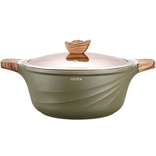 OQHAIR Topf Induktionsherd Suppentopf Suppentopf Antihaft-Topf Aluminiumlegierung Küchentopf Verdickte binaurale Suppe von OQHAIR