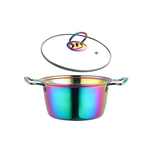 OQHAIR Topf Küche Instant-Nudeltopf Edelstahlgriff Kleiner Suppentopf Milchtopf mit Glasabdeckung Induktionsherd Gas OQHAIR Topf Küche Instant-Nudeltopf Edelstahlgriff Kleiner Suppentopf Milchtopf mit Glasabdeckung Induktionsherd Gas von OQHAIR