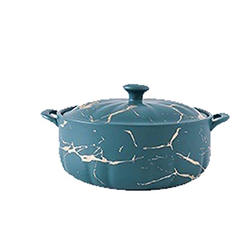 OQHAIR Topf Marmor Muster Binaural Suppe Schüssel Haushalt Suppe Keramik Suppe Topf Große Mit Deckel OQHAIR Topf Marmor Muster Binaural Suppe Schüssel Haushalt Suppe Keramik Suppe Topf Große Mit Deckel von OQHAIR