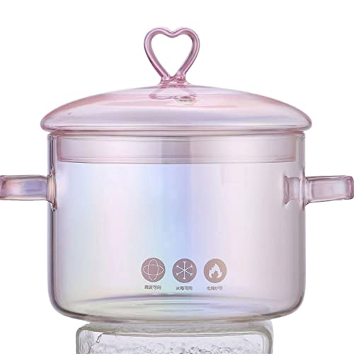OQHAIR Topf Rosa Glas Suppentopf Transparent Binaural Suppentopf 1,3 L Noddle Schüssel Haushalt Eintopftopf OQHAIR Topf Rosa Glas Suppentopf Transparent Binaural Suppentopf 1,3 L Noddle Schüssel Haushalt Eintopftopf von OQHAIR
