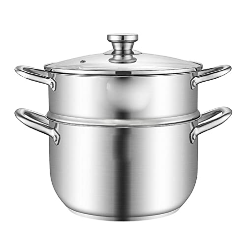 OQHAIR Topf Verdickter Edelstahl Kleiner Dampfgarer, Doppeldecker-Haushaltssuppentopf, Kleiner Dampfgarer OQHAIR Topf Verdickter Edelstahl Kleiner Dampfgarer, Doppeldecker-Haushaltssuppentopf, Kleiner Dampfgarer von OQHAIR