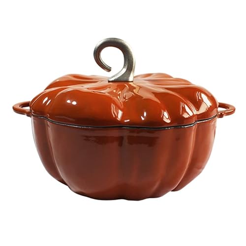 Topf Emaillierter Gusseisentopf Squash Charred Orange Auflauftopf mit Deckel Topf Emaillierter Gusseisentopf Squash Charred Orange Auflauftopf mit Deckel von OQHAIR