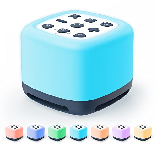 [3 IN 1] OQIMAX White Noise Machine mit Licht, [40 Klänge & 7 Nachtlicht ] Einschlafhilfe Kind, Weißes Rauschen für Besseren Schlaf, Memory Funktion & Timer, Kabellose Lautsprecher für Meditation von OQIMAX