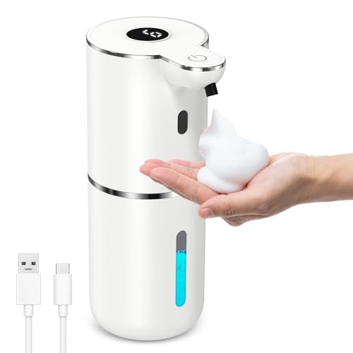 OQIMAX Automatischer Seifenspender mit Sensor, No Touch Elektrische Schaumseifenspender 380ml mit Display & 6-stufig Einstellbarer Modus, IPX5 Wasserdicht, USB Aufladung für Badezimmer & Küche OQIMAX Automatischer Seifenspender mit Sensor, No Touch Elektrische Schaumseifenspender 380ml mit Display & 6-stufig Einstellbarer Modus, IPX5 Wasserdicht, USB Aufladung für Badezimmer & Küche von OQIMAX