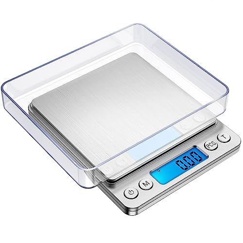 OQIMAX Feinwaage 500g/0.01g, Taschenwaage mit Tara-Funktion, 6 Einheiten Konvertierung, PCS Funktion, LCD-Anzeige, Auto-Off von OQIMAX