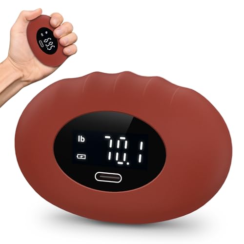 OQIMAX Digitaler Griffkraft Messgerät mit Ultraklares LED-Display, Griffkrafttrainer, Automatische Erfassung der elektronischen Griffkraft 396lb, Zählfunktion von OQIMAX