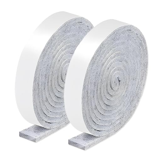 OQKAHIV 2 Stück Filzgleiter selbstklebend, Filz Selbstklebende, Möbelgleiter aus Filz (100cm x 2cm), schneidbar, stark haftend, Rutschfester Schutz für Stühle und Möbel, Hellgrau Möbelgleiter von OQKAHIV