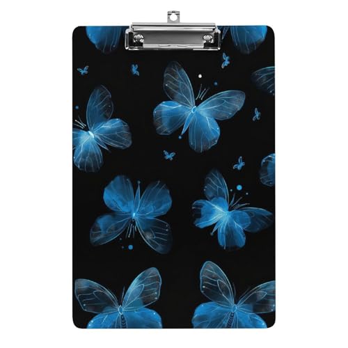 Acryl Klemmbretter Blaue Schmetterlinge Patterns Office File Folders Platte Klemmbrett Für Das Schreiben Malerei von OQPDONCWR