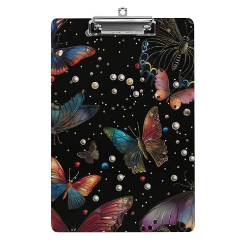 Acryl Klemmbretter Farbenfrohe Schmetterlinge Seifenblasenmuster Office File Folders Platte Klemmbrett Für Das Schreiben Malerei Acryl Klemmbretter Farbenfrohe Schmetterlinge Seifenblasenmuster Office File Folders Platte Klemmbrett Für Das Schreiben Malerei von OQPDONCWR