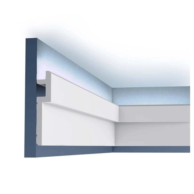 ORAC DECOR C395 MODERN STEPS Eckleiste für Indirekte Beleuchtung 2 m 200 cm x 3,1 cm x 15,5 cm Weiß von ORAC