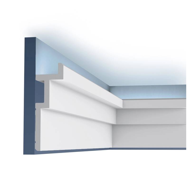 ORAC DECOR C396 MODERN STEPS Eckleiste für Indirekte Beleuchtung 2 m 200 cm x 6,1 cm x 18,5 cm Weiß von ORAC