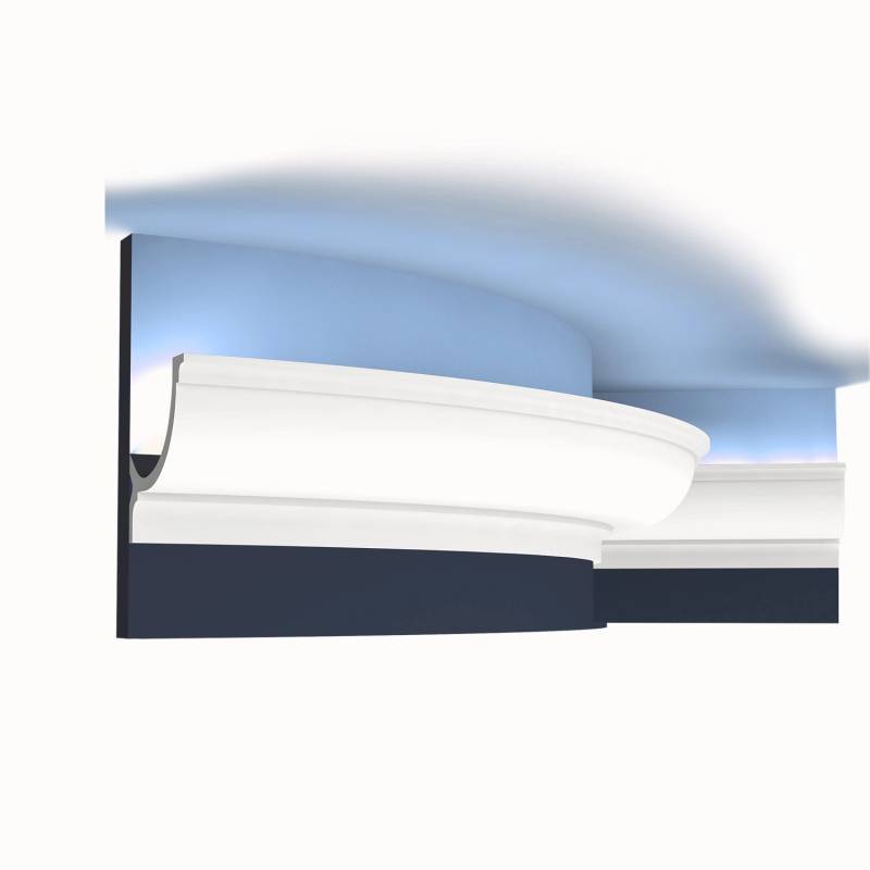 ORAC DECOR C902F LUXXUS flexi Stuckprofil Stuck Wand Eckleiste Deckengesims 2 m 200 cm x 10,3 cm x 10,3 cm Weiß von ORAC