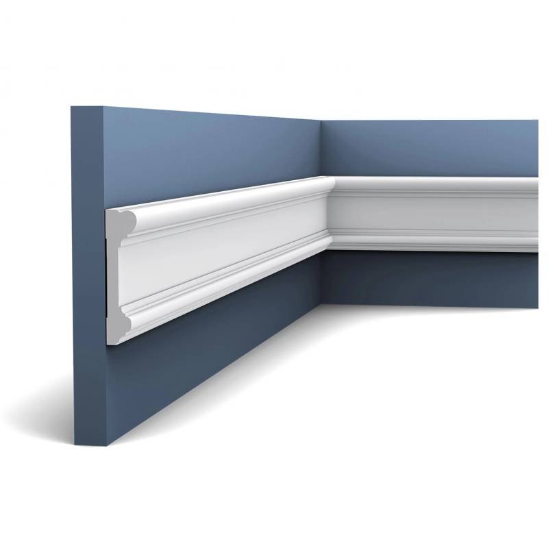 ORAC DECOR DX121-2300 LUXXUS Türumrandung Sockel Kabel Wand Decken Leiste 2,30 m 230 cm x 9,4 cm x 2,3 cm Weiß von ORAC