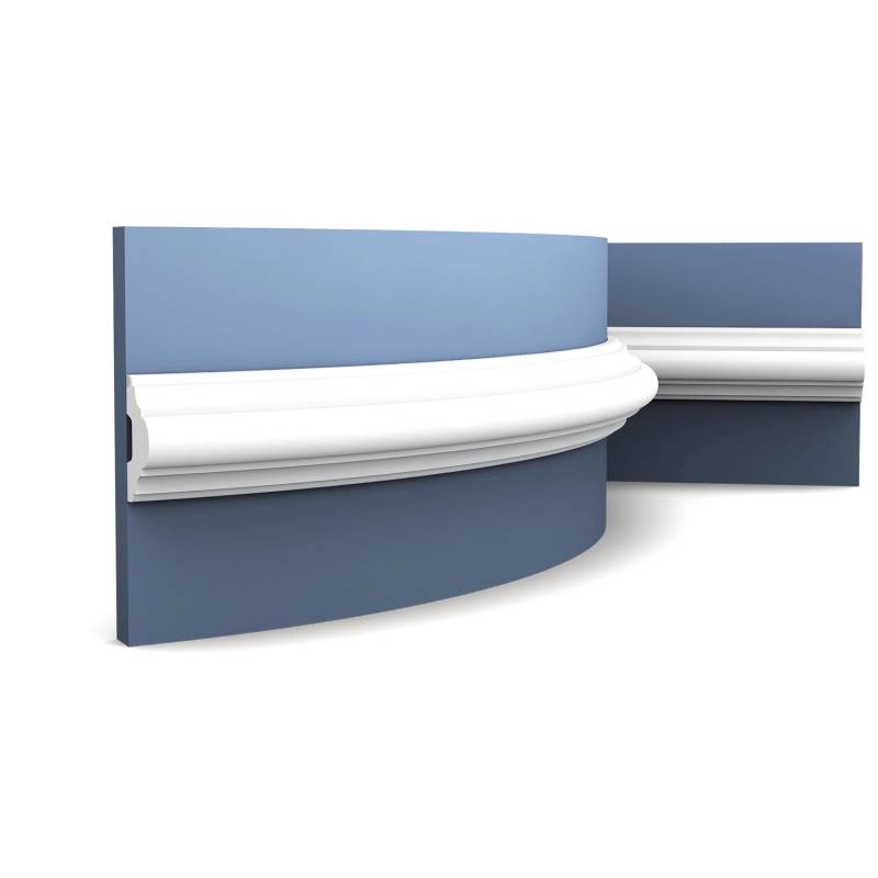 ORAC DECOR P4020F LUXXUS flexi Friesleiste Wandleiste Stuck Dekor Zierproil 2 m 200 cm x 5 cm x 2,9 cm Weiß von ORAC