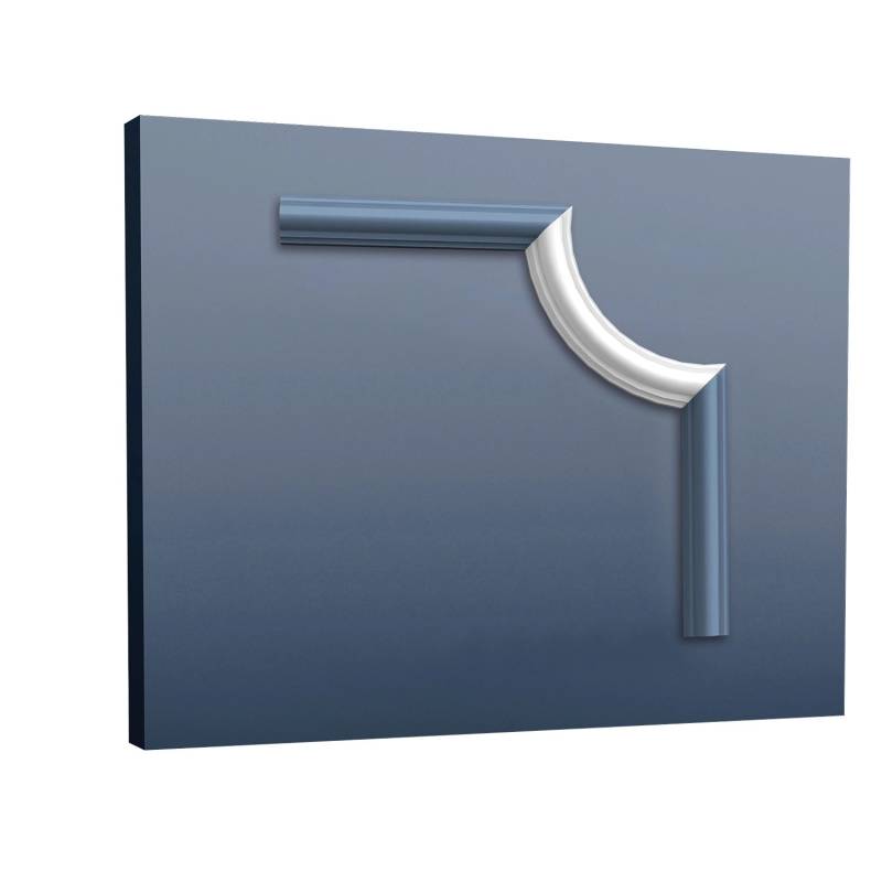 ORAC DECOR PX120A AXXENT Stuck Eckelement Wand-Fries-leisten Rahmen-Dekor-Profil 19 cm x 8,8 cm x 2 cm Weiß von ORAC