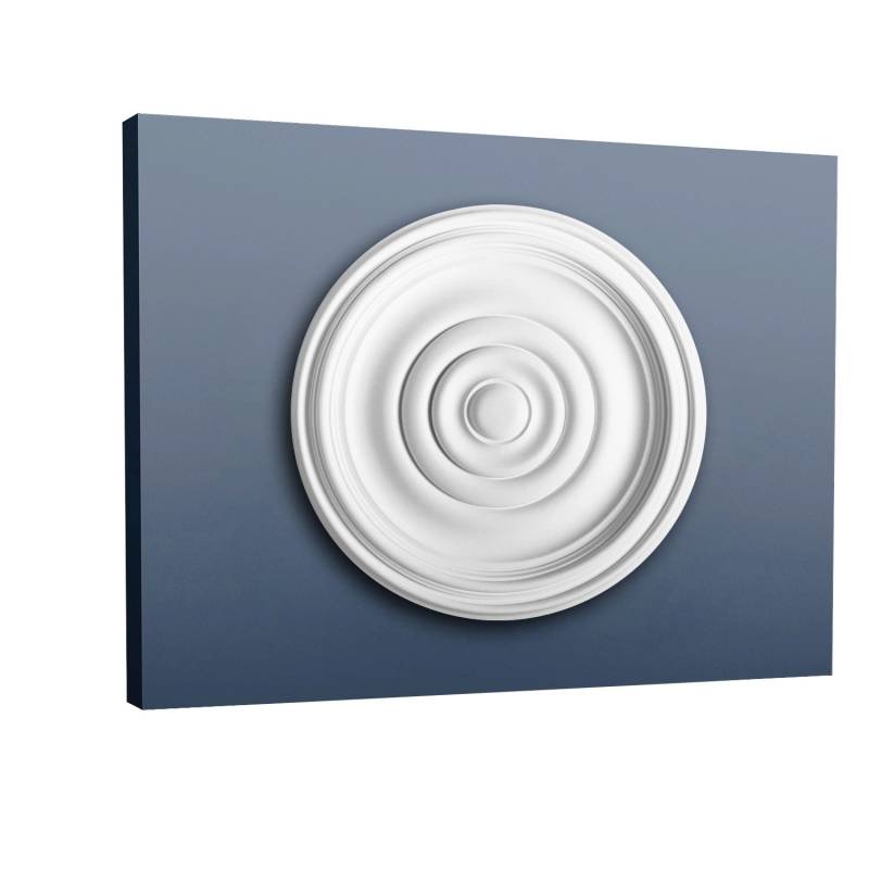 ORAC DECOR R08 LUXXUS DeckenroSette Stuck RoSette StuckroSette Klassisch 38 cm x 4,2 cm Weiß von ORAC