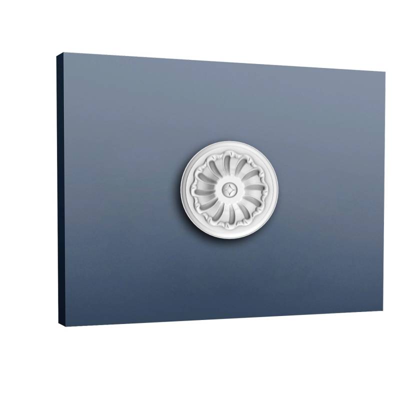 ORAC DECOR R10 LUXXUS Decken-RoSette Stuck Gesimse Wand Dekor Element 15 cm x 4,2 cm Weiß von ORAC