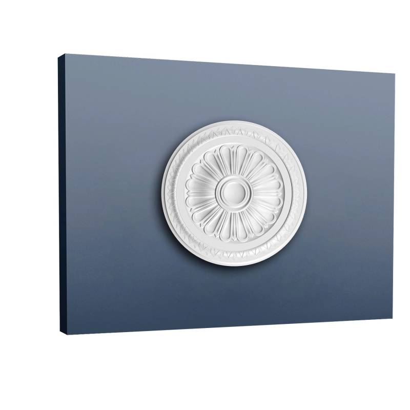 ORAC DECOR R14 LUXXUS Klassische StuckroSette DeckenroSette Lampen-RoSette 33 cm x 3 cm Weiß von ORAC